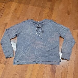 Mudd Charcoal Knit Top